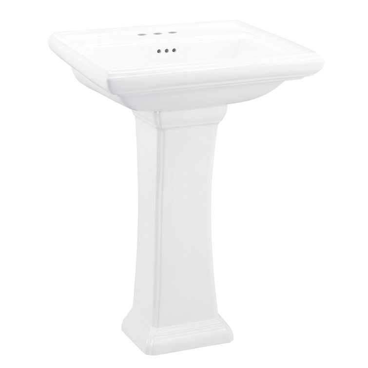 Gerber Logan Square 8" Centers Standard Pedestal Bathroom Sink Wayfair Canada